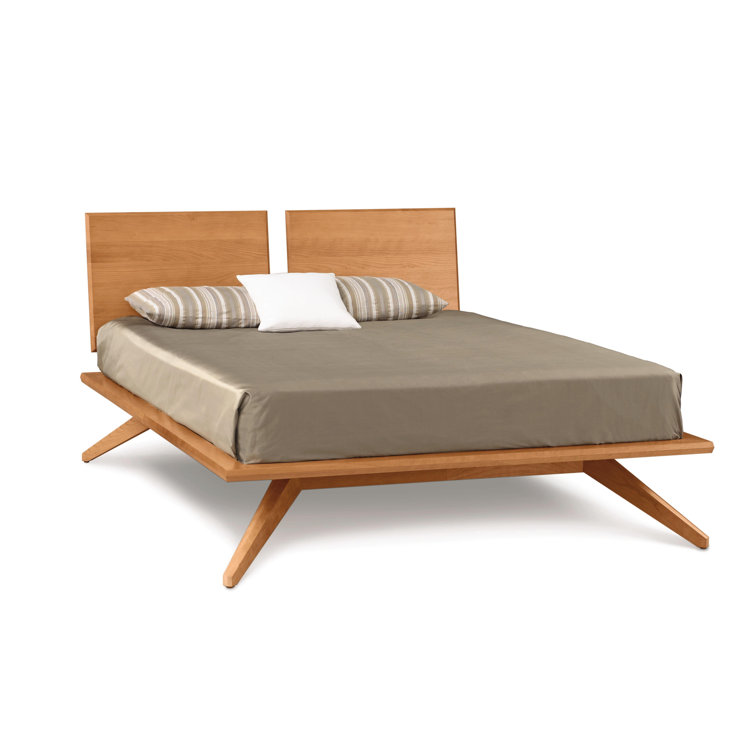Astrid Natural Cherry California King Solid Wood Platform Bed