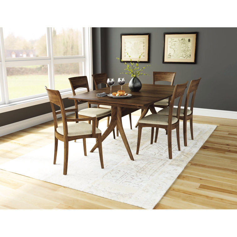 Catalina Natural Walnut Mid-Century Modern Trestle Table