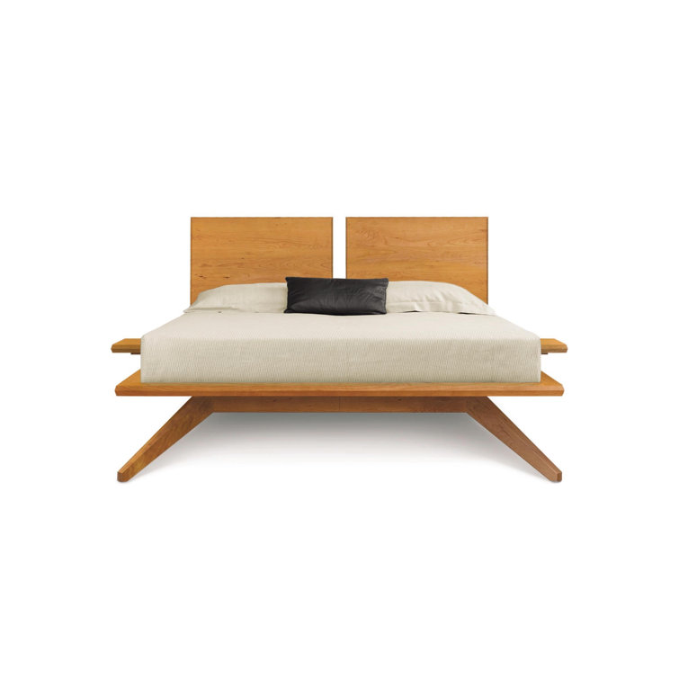 Astrid Natural Cherry California King Solid Wood Platform Bed