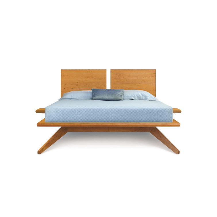 Astrid Natural Cherry California King Solid Wood Platform Bed