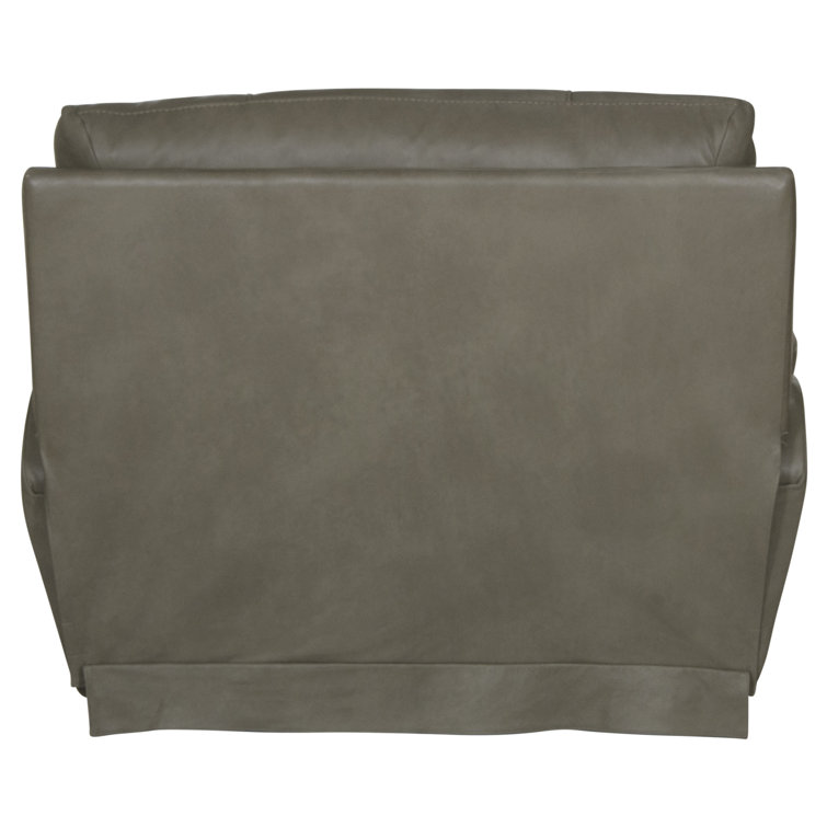 Putty Beige Leather Manual Recliner