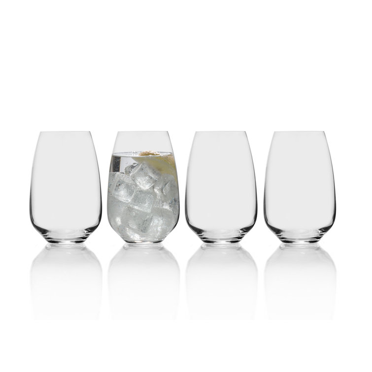 Melody Clear Lead-Free Crystal Highball Glasses Set of 4