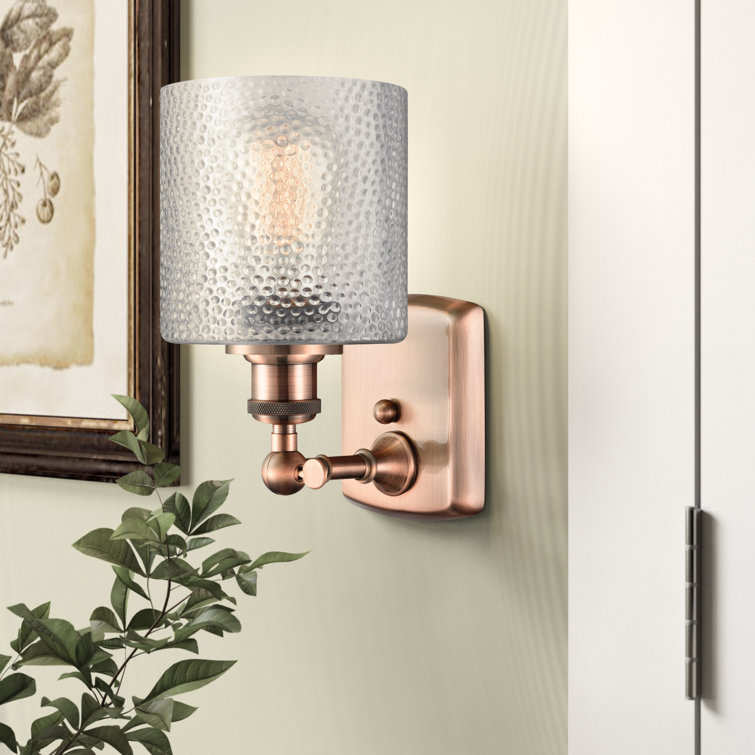 Leilani Dimmable Copper Vanity Sconce with Clear Shade