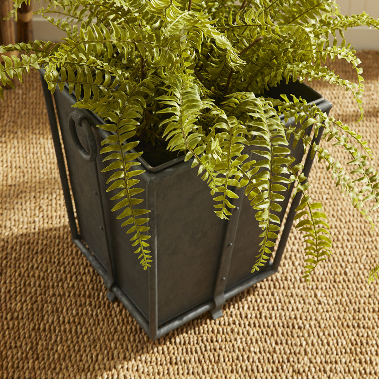 Callahan Tapered Gray Iron Outdoor Pot Planter
