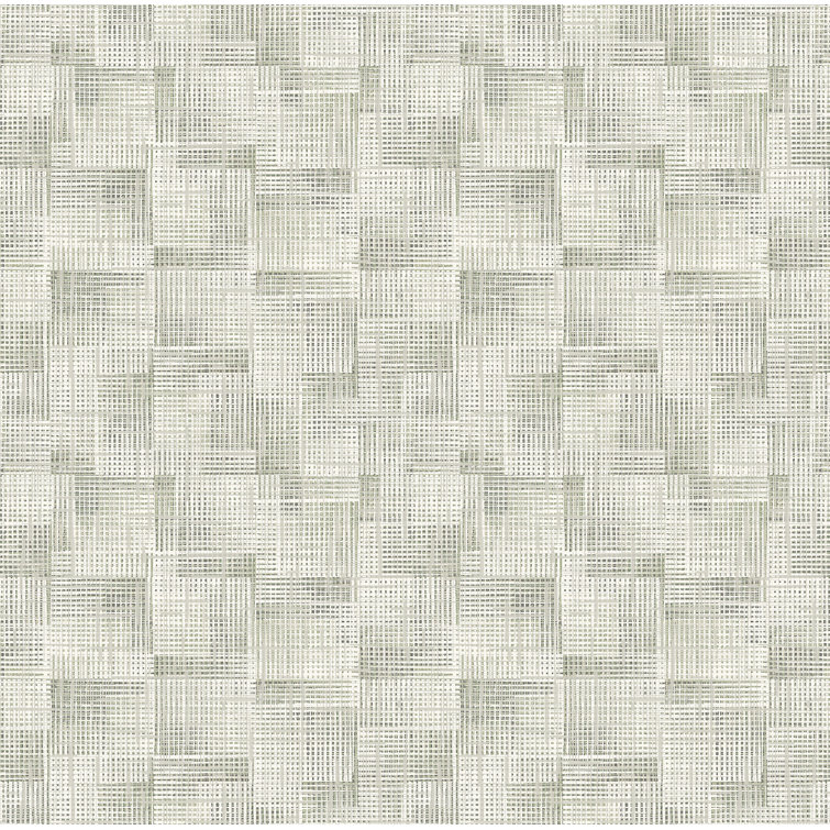Sage and Grey Geometric Vinyl Wallpaper