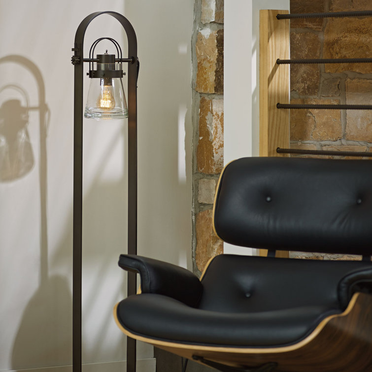 Erlenmeyer Dark Smoke 51'' Industrial Glass Floor Lamp