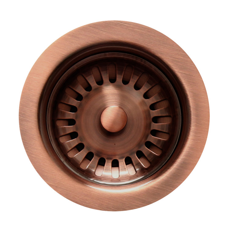 Antique Copper 3.5'' Basket Strainer for Deep Fireclay Sinks