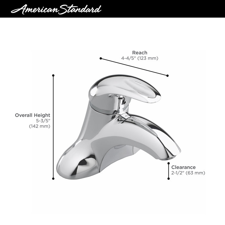 Reliant 3 Low-Arc Polished Chrome Bathroom Sink Faucet with Speed Connect Drain