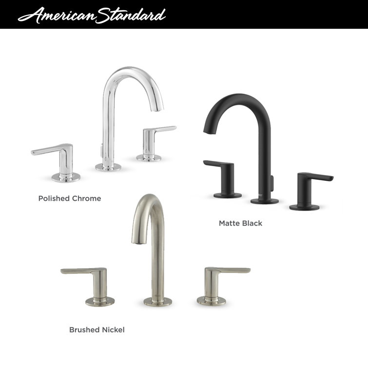 Polished Chrome Modern Widespread Bathroom Faucet with Lever Handles