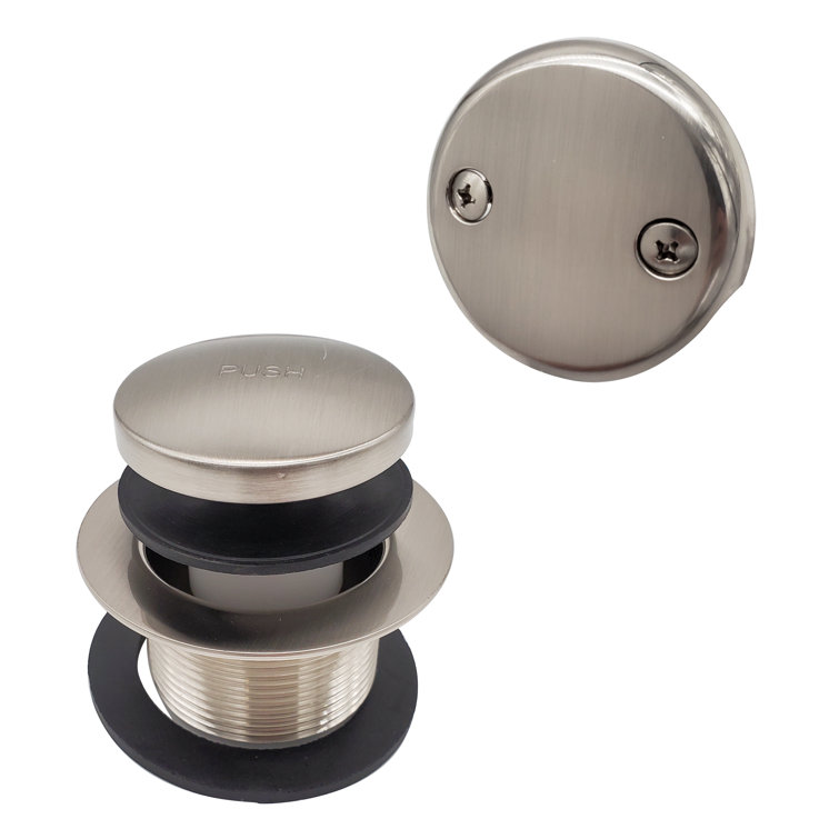 1.5" Stainless Steel Tip-Toe Tubular Bath Waste Drain Assembly
