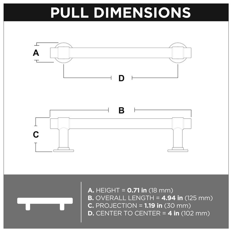 Francisco 4.95" Brushed Nickel Bar Pull Multipack