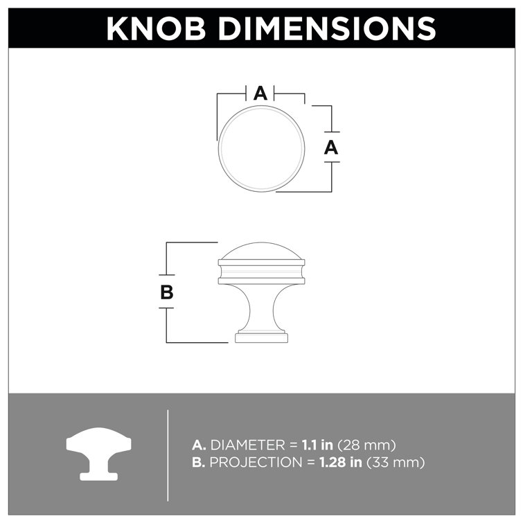 Charmaine 1.125" Round Champagne Bronze Aluminum Knob
