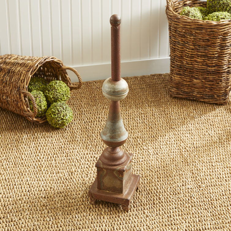 Rustic Brown Weathered Iron Ornate Finial