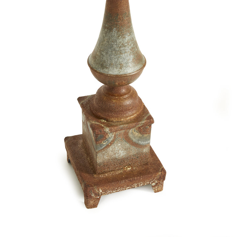 Rustic Brown Weathered Iron Ornate Finial