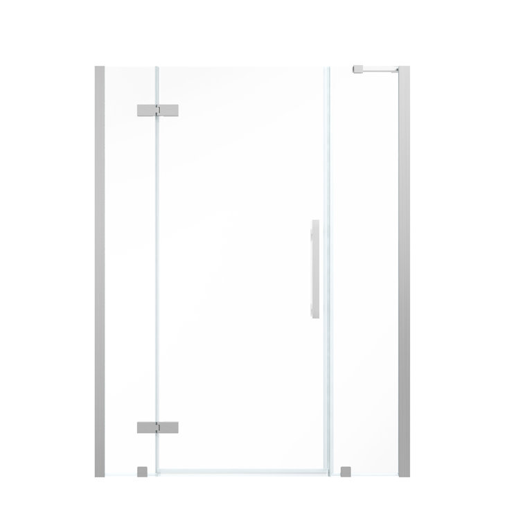 Tampa 58'' W 72'' H Frameless Satin Nickel Shower Kit