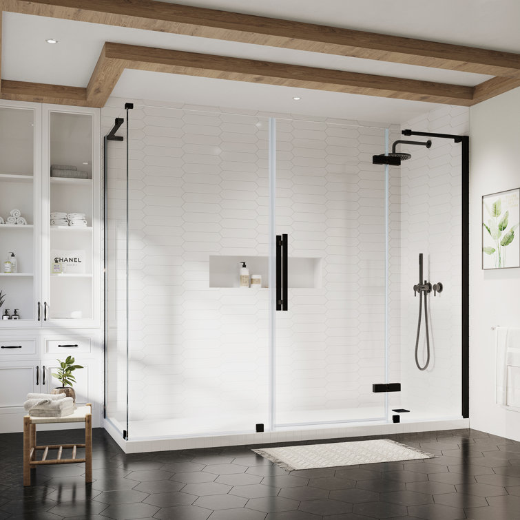 Endless 90" Oil Rubbed Bronze Frameless Corner Shower Kit