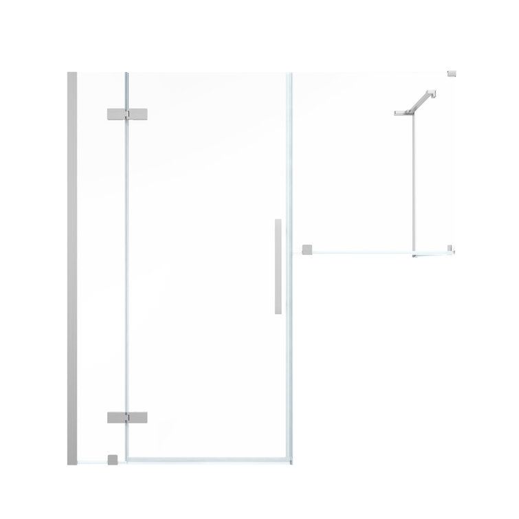 Tampa Frameless Nickel 72" H Rectangle Shower Enclosure