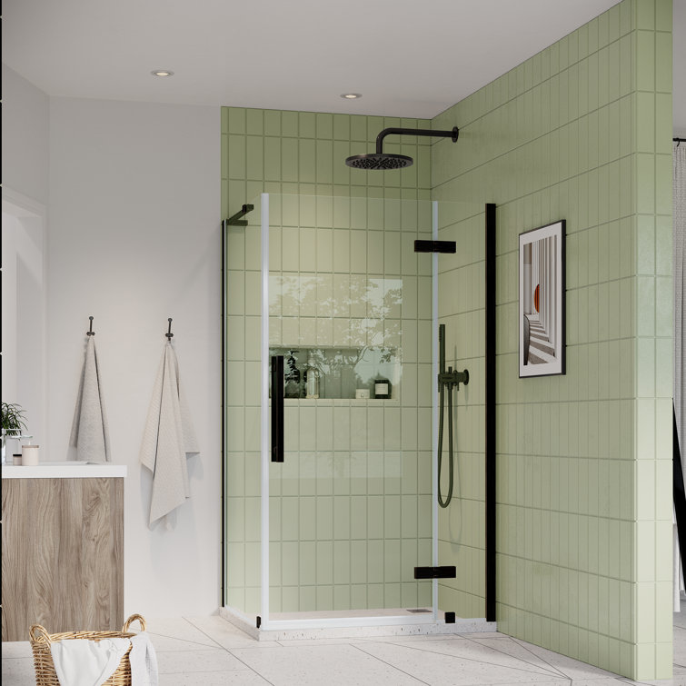 Tampa 42" x 72" Oil Rubbed Bronze Frameless Corner Shower Kit