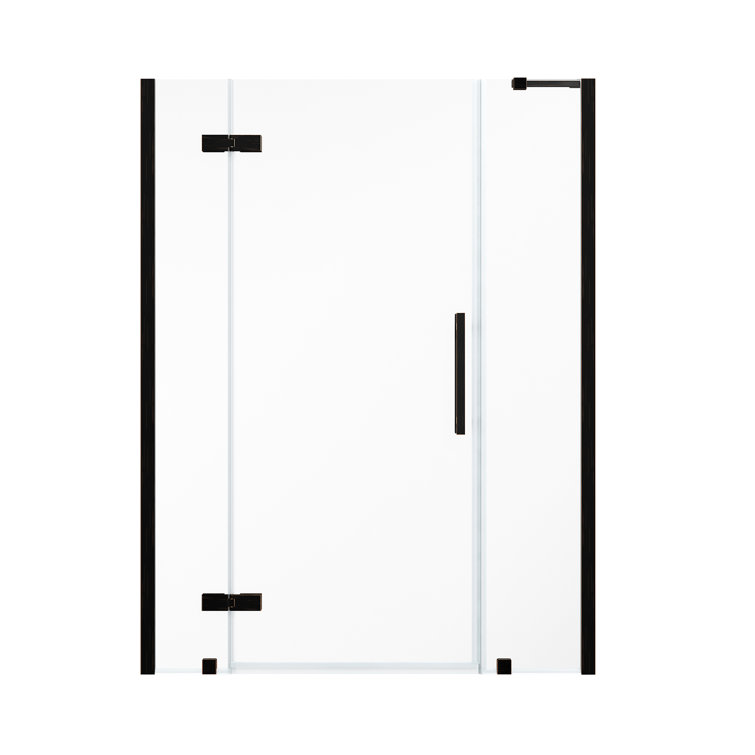 Tampa 58" x 72" Oil Rubbed Bronze Frameless Shower Kit with Tempered Glass