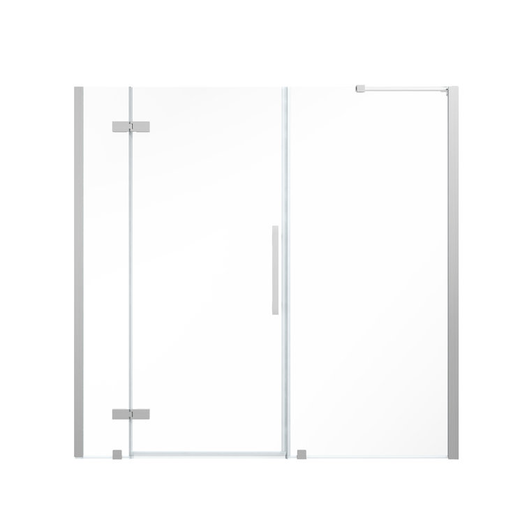 Tampa 73" Satin Nickel Frameless Glass Shower Kit