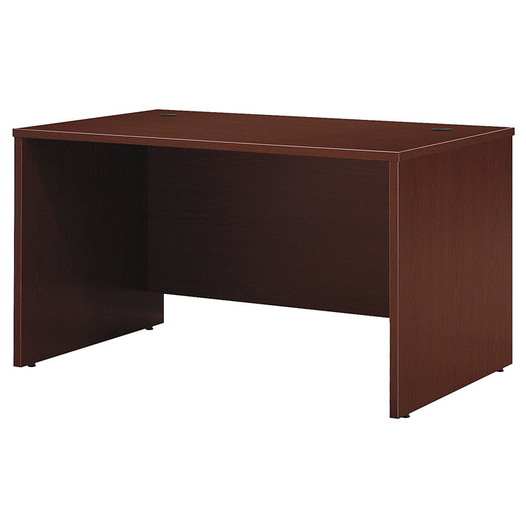 Mahogany 71" Home Office Desk with Filing Cabinet