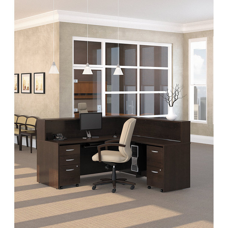 Mocha Cherry 3-Drawer Lockable Mobile File Cabinet