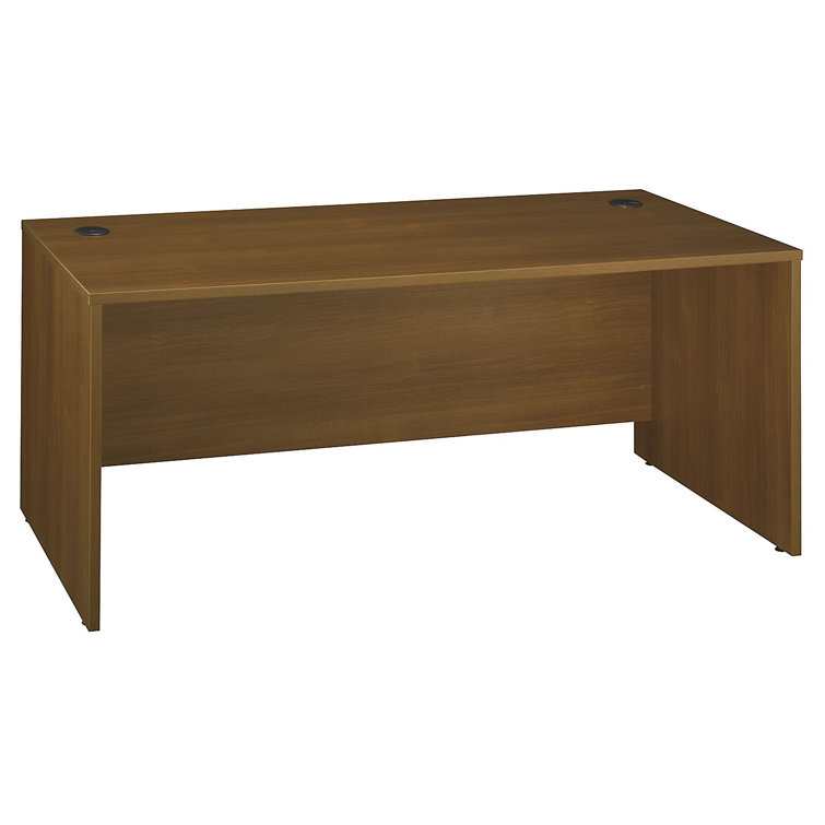 Hansen Cherry Graphite Gray Executive Office Desk with Drawer