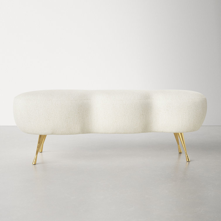 Alessia Contemporary Beige Metal Queen Headboard with Spindle Detail