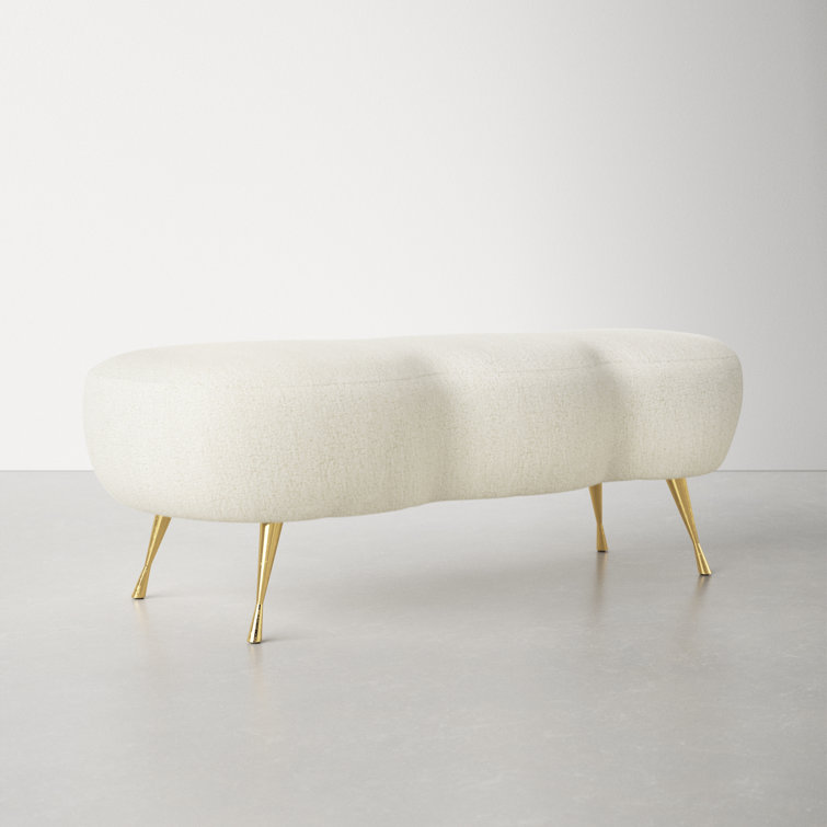 Alessia Contemporary Beige Metal Queen Headboard with Spindle Detail