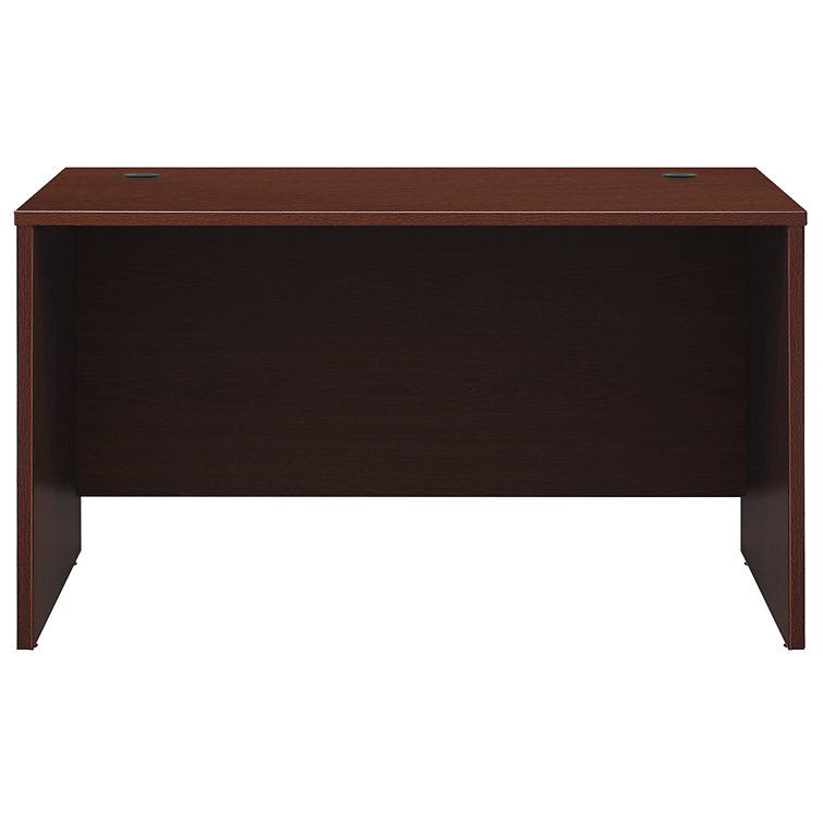 Mahogany 71" Home Office Desk with Filing Cabinet
