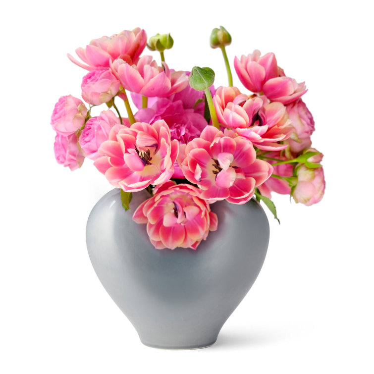 Handcrafted Gray Ceramic Novelty Table Vase