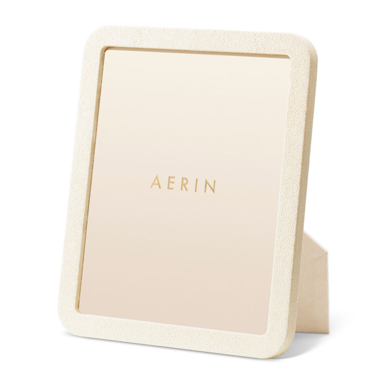 Cream Shagreen Leather 8x10 Picture Frame
