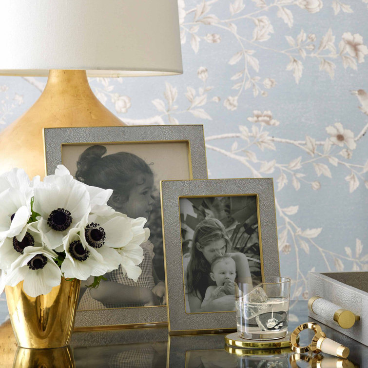 Gold Ceramic Abstract Table Vase with Floral Bouquet