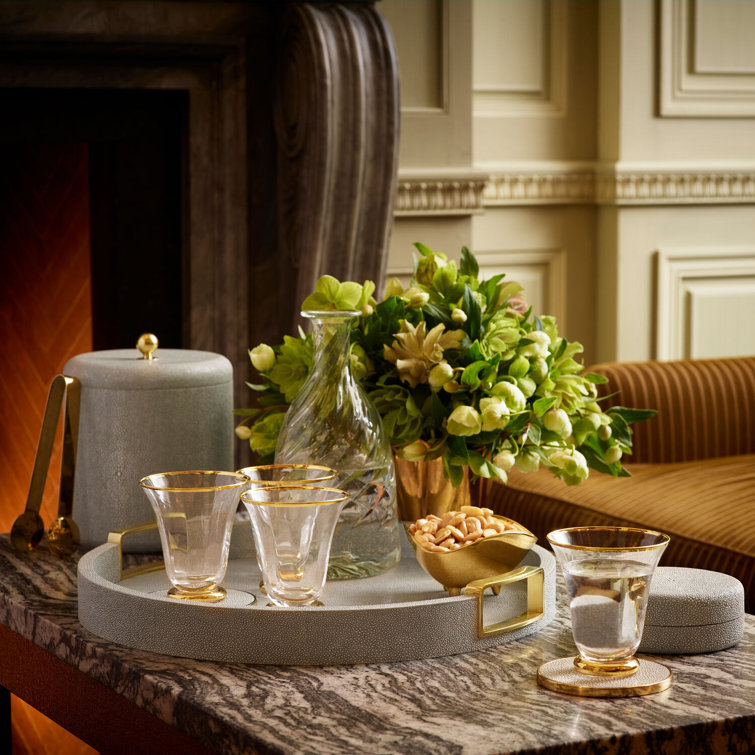 Sophia Gold-Rimmed Crystal Tumbler Set of Four