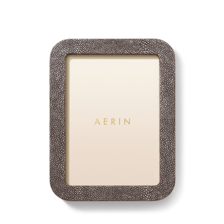 Chocolate Leather Rectangle Modern Photo Frame