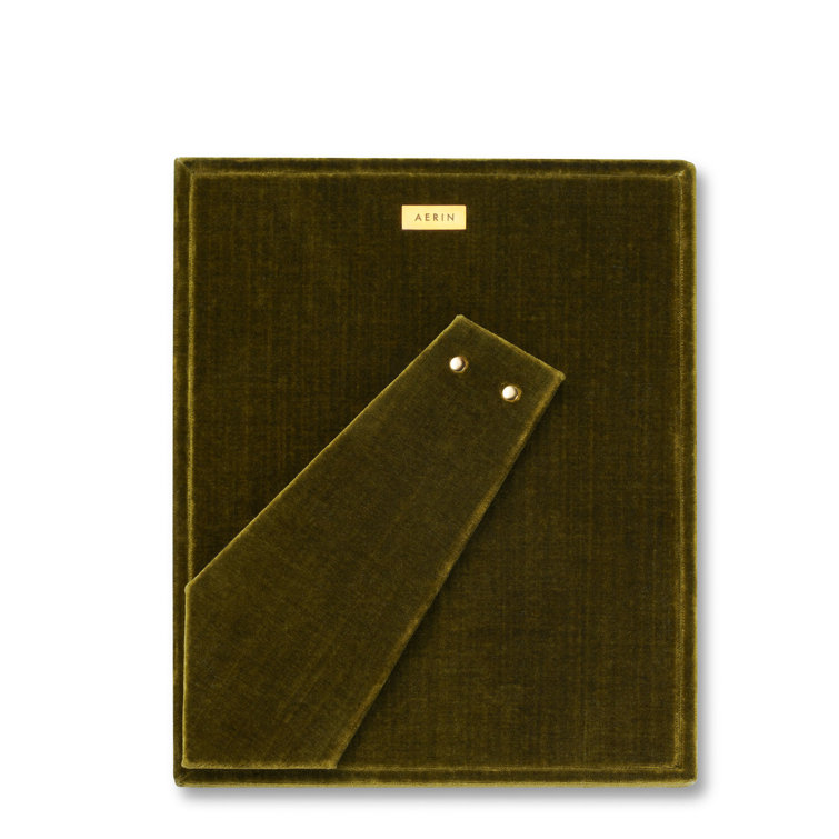 Moss Green Velvet 4x6 Tabletop Picture Frame
