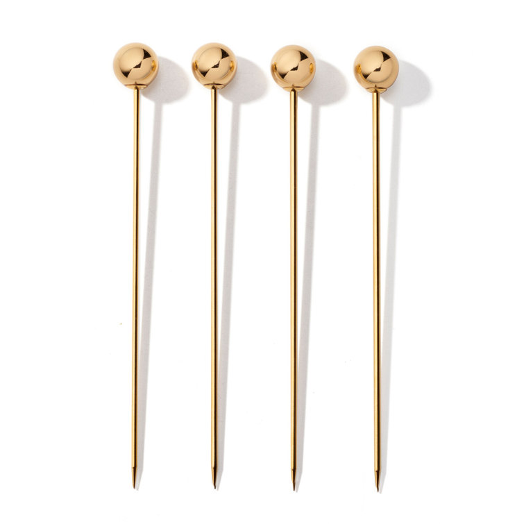Chocolate Faux Shagreen and Brass Bar Tool Set