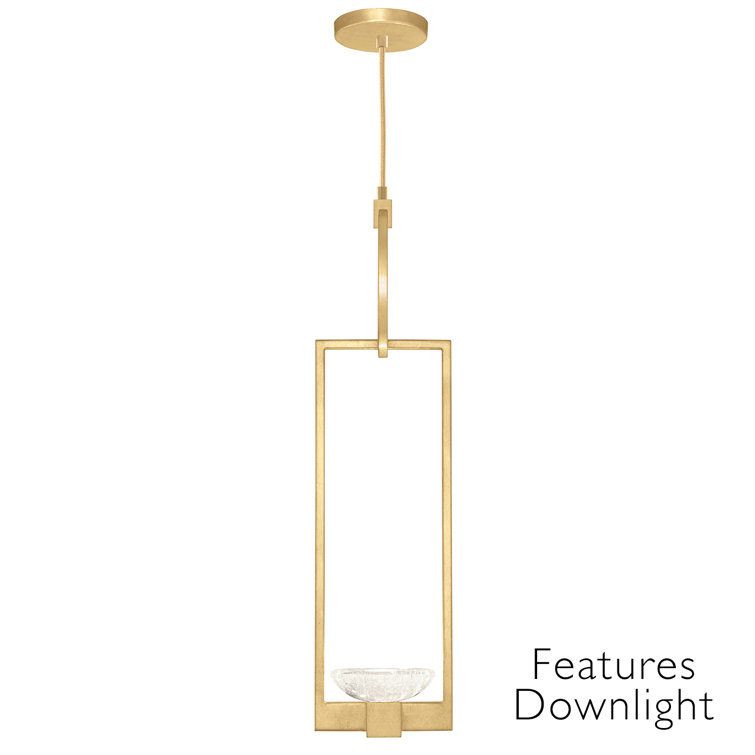 Delphi Mini 2-Light Gold LED Pendant with Studio Glass