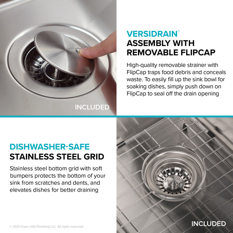 Dex 32-inch Stainless Steel Single Bowl Undermount Kitchen Sink