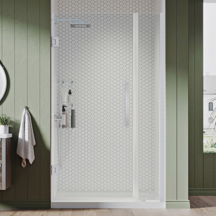 Endless Tampa-Pro 34" Chrome Frameless Shower Kit with Shelves