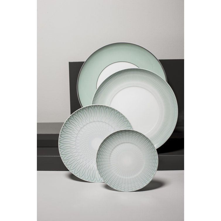 Handcrafted White Porcelain Bread and Butter Plates, Set of 4