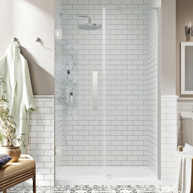 Endless Tampa-Pro 60'' W Chrome Frameless Rectangle Shower Kit