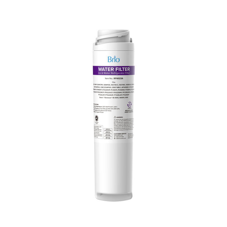 Brio White Refrigerator Water Filter Replacement Cartridge