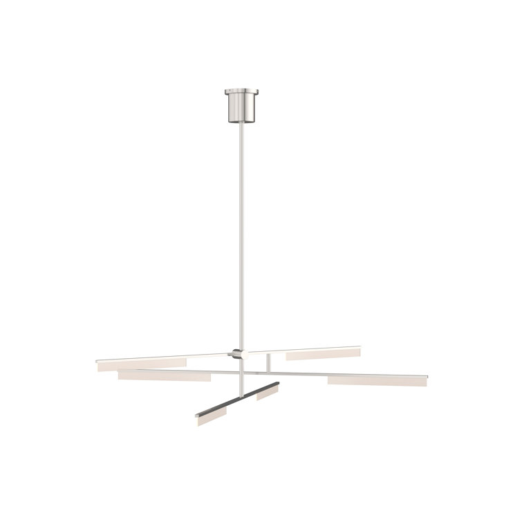 Klee Polished Nickel 3-Light LED Sputnik Chandelier