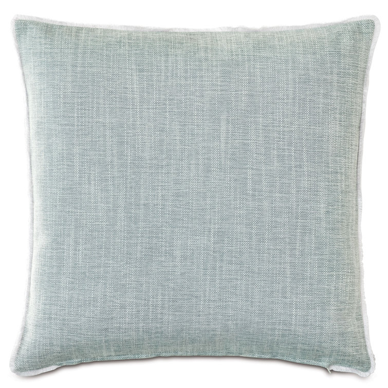 Amberlynn Applique Beige and White Cotton Blend Square Pillow