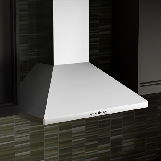 36" Stainless Steel Convertible Wall Mount Range Hood with Charcoal Filter