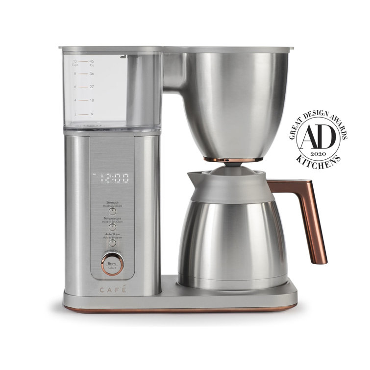 Stainless Steel 10-Cup Programmable Drip Coffee Maker with Grinder