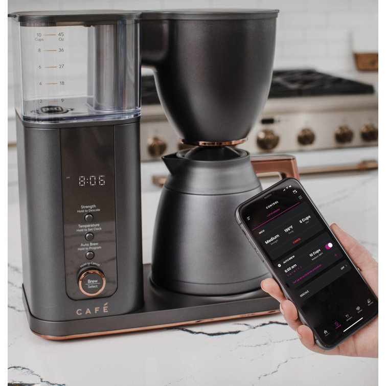 Matte Black 10-Cup Drip Coffee Maker with Thermal Carafe
