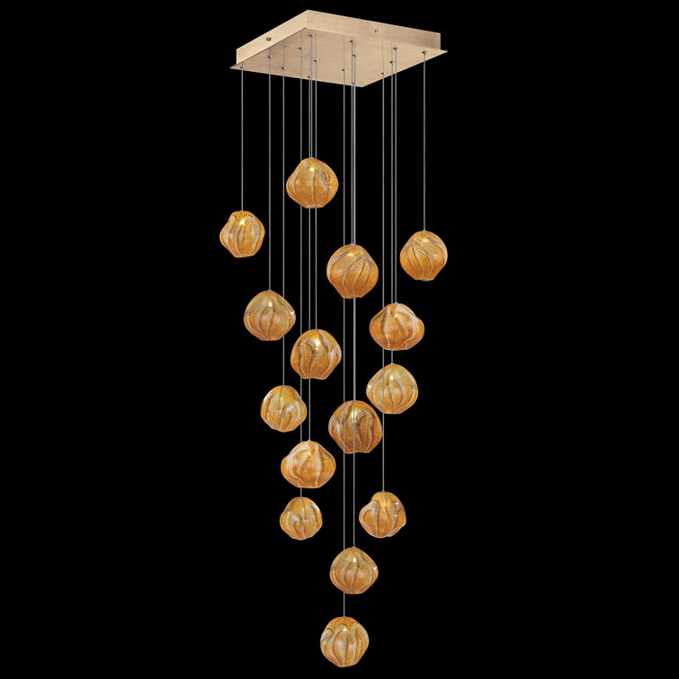 Vesta Gold Glass LED Pendant Light