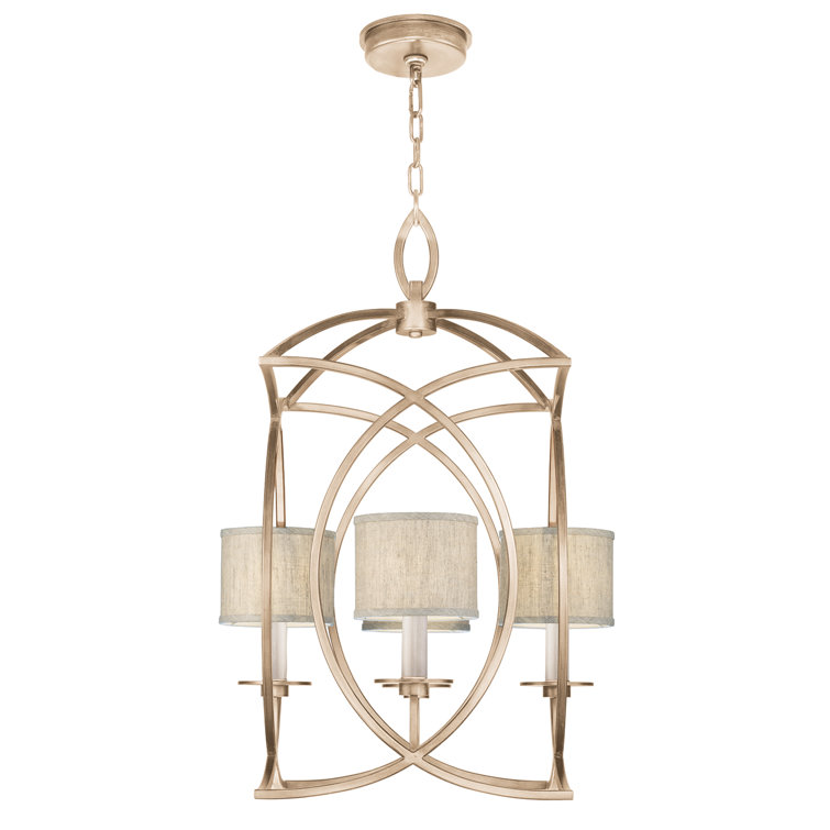 Gold Leaf 21.5" 4-Light Candle Chandelier